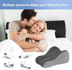 Wedge Pillow for Couples Memory Foam Support Cushion-Gray - Image 6