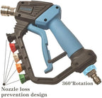 GDHXW 5000 PSI High Power Pressure Washer Gun with Swivel,with Foam Cannon 2 Adapter 5 Pressure Washer Nozzles - Image 4