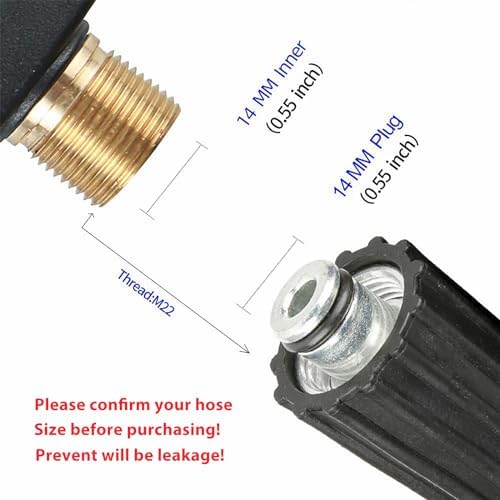 Sooprinse Short Pressure Washer Gun With Foam Cannon, High Pressure Snow Foam Lance, 1/4 Inch Quick Connector, Power Washer Blaster, Car Wash Mitt, 3000 PSI, 1 Liter - Image 3