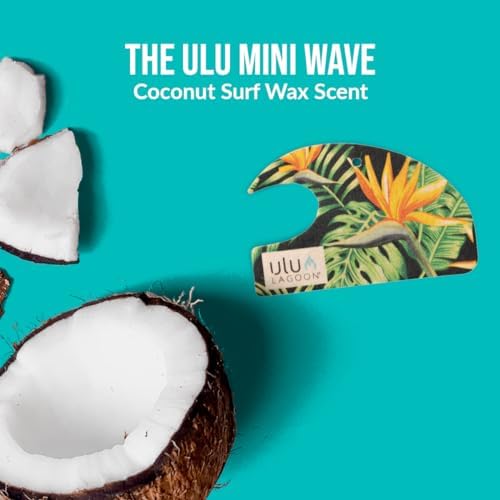ulu Lagoon Hanging Car Air Freshener | Tropical Beach Coconut Surf Wax Scent Mini Wave | Long Lasting Car Freshener, Closet and Beyond | Made In USA | 3 Pack (Birds of Paradise) - Image 2
