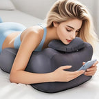 Memory Foam Ergonomic Wedge Intimacy Pillow - 27° Lift Support Cushion for Sleeping, Reading & Prone Positions Multi-Functional Rest Pillow for Neck, Waist & Back Pain Relief Washable Cover- Grey - Image 7