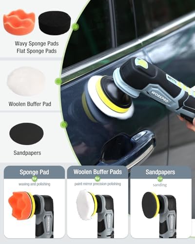 WORKPRO 12V Cordless Mini Buffer Polisher Kit - Image 7