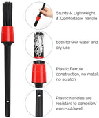 Auto Car Detailing Brush Set Car Interior Cleaning Kit Includes 3 Boar Hair Detail Brush,3 Wire Brush, 3 Air Vent Brush for Cleaning Car Interior Exterior, Dashboard Engines Leather Wheel - Image 2