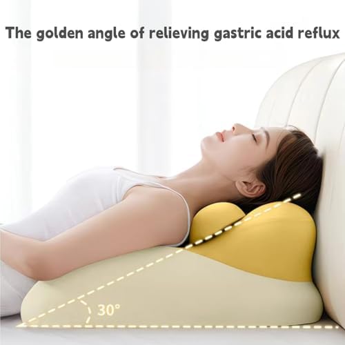 Adjustable Wedge Pillow Suitable for Intimate Couples, Memory Foam Tilting pad, Leg Elevation After Operation, Relieving Back Pain, Reading and Rest-Multi-Angle Support of Bed.（Yellow） - Image 6