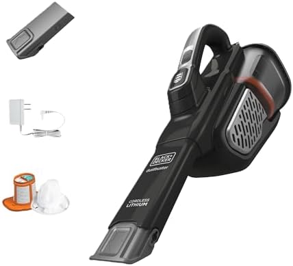 BLACK+DECKER dustbuster Portable Vacuum Cordless Handheld, Small Hand Vacuum Cleaner for Dorm Home and Car, Powerful 20V AdvancedClean+ (HHVK515J00FF) by Unknown