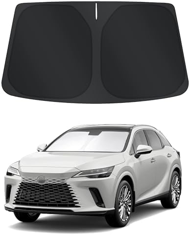 TINGLU Sun Shade for Lexus RX 2023 2024 2025 2026 Accessories Windshield Sun Shade Window Shade UV Rays Protection Sun Visor Cover with Steering Wheel Sunshade Storage Bag by TINGLU
