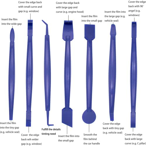 Spanno Vinyl Wrap Tool Kit for Cars, Window Tint Tools Includes Squeegees - Image 2