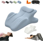 Couples Pillow Reading Pillow 27° Lift Ergonomic Memory Foam Cushion for Intimacy, NeckPillow, Multi-Functional Back Support Pillow with Replaceable Small Pillows, Comfort(Blue,23"x18"x15") by Unknown