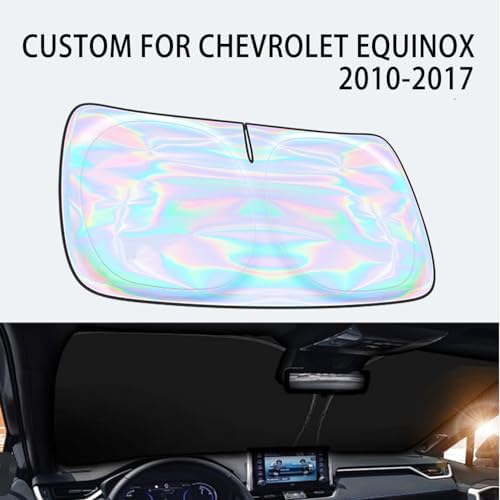 Windshield Sun Shade for Chevrolet Equinox 2010-2017 - 4-Layer Sunshade Compatible with Chevrolet Equinox Foldable Front Window Sunshade Sun Visor Protector Block UV Rays Keep Your Car Cooler - Image 2