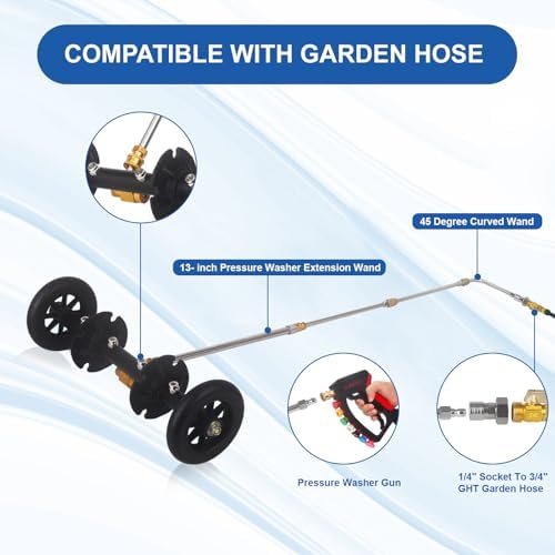 DUSICHIN Undercarriage Cleaner Water Broom Pressure Washer Attachment - Image 3