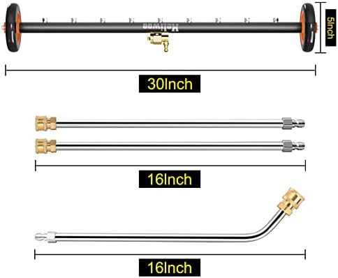 Undercarriage Pressure Washer Attachment 30 inch, Water Broom 4000 PSI - Image 6