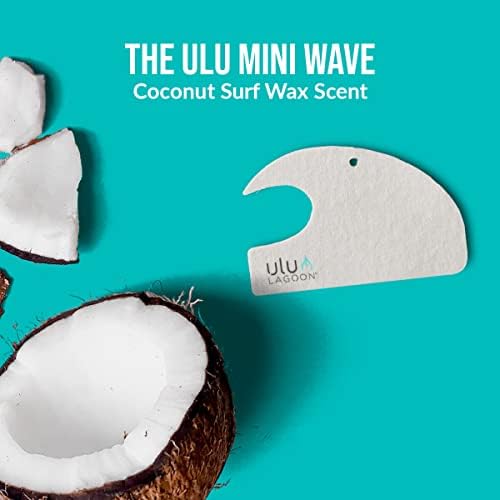 ulu Lagoon Hanging Car Air Freshener | Tropical Beach Coconut Surf Wax Scent Mini Wave | Long Lasting Car Freshener, Closet and Beyond | Made In USA | 3 Pack (White) - Image 3