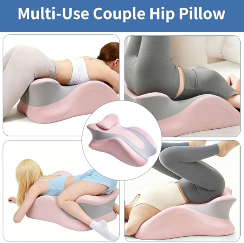 Intimacy Pillow Wedge - Sweet Spot Pillow for Couples, Memory Foam Ergonomic Support Cushion, Multi-Position Couples Pillow, Removable Washable Cover for Relaxation & Play (Pink Grey) - Image 5
