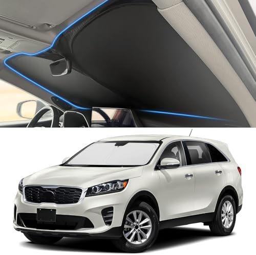Windshield Sun Shade for Kia 2016-2020 Sorento Accessories (OEM Size) Auto Interior Front Window Sun Visor Heat Protection by YOJOJOCO
