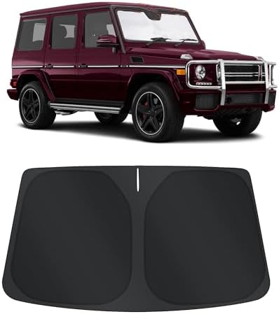 TINGLU Sun Shade for Mercedes Benz G W463 G550 G55 G63 G65 1990-2018(Not for 2019-2021 Mercedes Benz G Class) Accessories Windshield Sun Shade Window Shade UV Rays Protection Sun Visor Cover by TINGLU