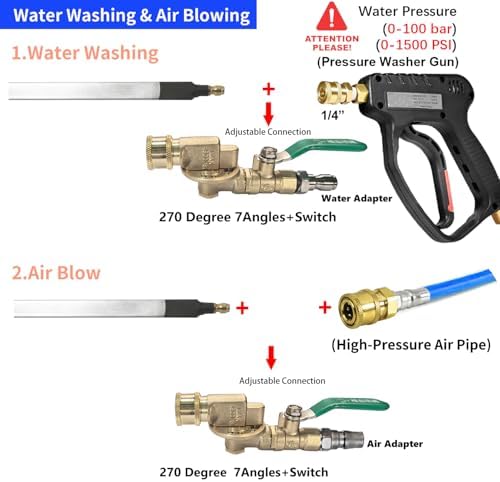 Radiator Cleaning Wand & Car A/C Condenser Cleaner, Air Filter Flusher Tool - Image 3