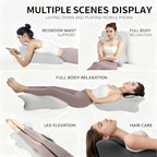 Sweet Spot Pillow for Couples, 27 Degree Couples Pillow for All Postures Wedge Pillow, Multi-Position Support for Sitting & Lying,Support Anti-Slip Waterproof Cover with Replaceable Design (Gray) - Image 2