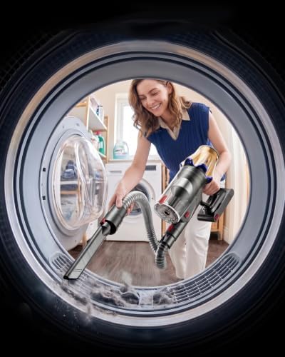 Cordless Vacuum Cleaner, Upgraded 650W 60KPA 70Mins Cordless Stick Vacuum Cleaner with Flexible Hose,Self-Standing,Touch Screen, Anti-tangle Wireless Vacumm Cleaners for Home/Pet Hair/Carpets/Floors - Image 6