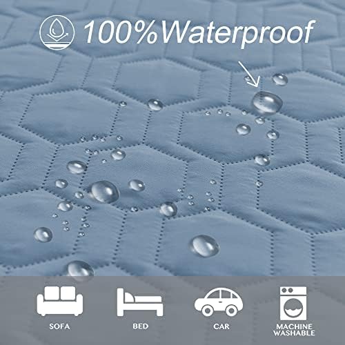 Waterproof Blanket Couch Cover for Dogs Non-Slip Pet Sofa Protector | Tcksstex Non-slip waterproof couch cover scratch resistant machine washable protects sofa bed car（40x50-Stoneblue） - Image 2