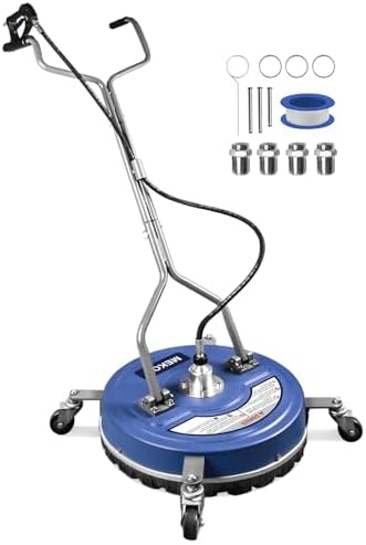 MEKOH 20” Heavy-Duty Pressure Washer Surface Cleaner with Wheels, 4500PSI by MEKOH