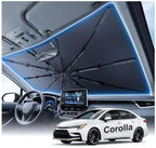 2026 Upgraded Windshield Sun Shade Umbrella for Toyota Corolla [Precision Custom Fit, Superior UV & Heat Block] Cooling Tech Fabric, Durable Foldable with Storage Bag, Fits 2000-2026 by Unknown