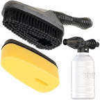 Magnetic Attachment Cleaning Kit for Portable Pressure Washers Includes Foam Sponge Head, Stiff Bristle Brush, Soap Dispenser and Quick-Connect Adapter for Car, Outdoor & Home Use by StupidFrog