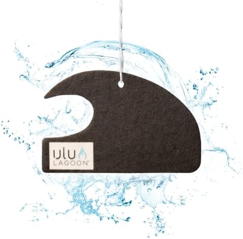 ulu Lagoon Hanging Car Air Freshener | Tropical Beach Coconut Surf Wax Scent Mini Wave | Long Lasting Car Freshener, Closet and Beyond | Made In USA | 3 Pack (Black) - Image 2