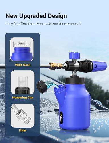 AUTOWN Pressure Washer Foam Cannon, Professional Car Wash Foam Sprayer, 1 L - Image 2