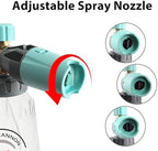 Sooprinse Short Pressure Washer Gun With Foam Cannon, High Pressure Snow Foam Lance, 1/4 Inch Quick Connector, Power Washer Blaster, Car Wash Mitt, 3000 PSI, 1 Liter - Image 5