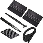 Gomake Vehicle Vinyl Wrap Window Tint Film Tool Kit Include 4 Inch Felt Squeegee, Retractable 9mm Utility Knife and Blades, Zippy Vinyl Cutter and Mini Go Corner Squeegee for Car Wrapping (5 Tools) by Gomake