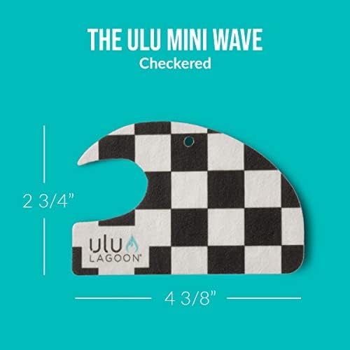 ulu Lagoon Hanging Car Air Freshener | Tropical Beach Coconut Surf Wax Scent Mini Wave | Long Lasting Car Freshener, Closet and Beyond | Made In USA | 3 Pack (Checker) - Image 5