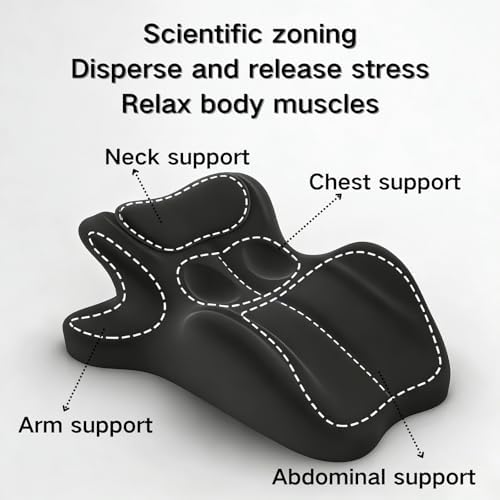 Memory Foam Couples Pillow, Reading Pillow for Bed, NeckPillow, 27° Lift Ergonomic Cushion for Intimacy Waterproof Posture Support Cushion for Sleeping Reading Relax(Gray,23"x18"x15") - Image 6
