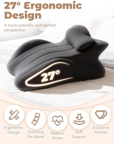 Couples Pillow for Intimacy 27 Degree = Just The Right Lift, Ergonomic Memory Foam Intimacy Comfort Pillow Hip & Back Support, All Perfect Position Easily Postures Wedge Pillow (Blue) - Image 2
