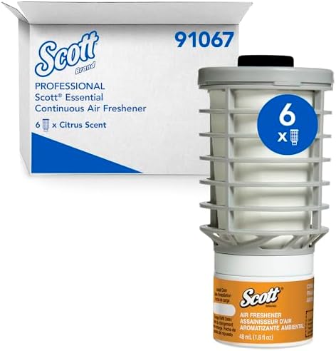 Scott Essential Air Freshener Refill (91067), Citrus, Automatic / Continuous Release, 6 Refills / Case by Scott%C2%AEProfessional