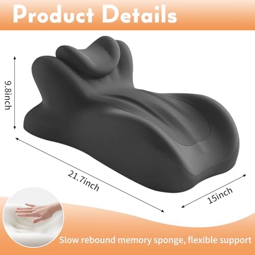 Sweet Spot Pillow Intimacy Pillows for Couples 27° Angle Ergonomic Memory Foam Positioning Cushion Butt Cushion Support Neck Waist Washable Pillowcase(Dark Gray) - Image 7