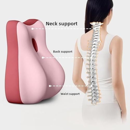 Adult Memory Cotton Ergonomic Wedge Prone Pillow, Bed Pillow, Relieve Back, Neck and Leg Pain, Suitable for Massage, Reading, Intimate Couples with Detachable Washable Pillowcase (Pink). - Image 6