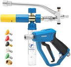 FIXFANS Pressure Washer Gun with Mini Foam Cannon, Dual Connector Accessory by FIXFANS