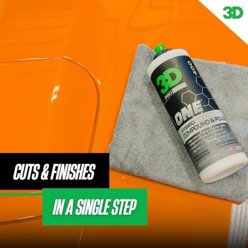 3D One Car Scratch & Swirl Remover Hybrid Rubbing Compound & Polish Buffing Compound for True Paint Correction 8oz Made in USA - Image 3