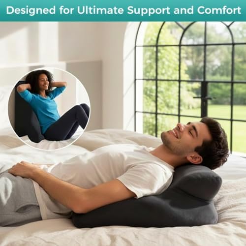 Sweet Spot Pillow, 27 Angle Perfect Positioning Pillow, Ergonomic Memory Foam Couples Pillows, Lounger Cushion Back Support, Ideal for Better Positioning(Gray) - Image 4