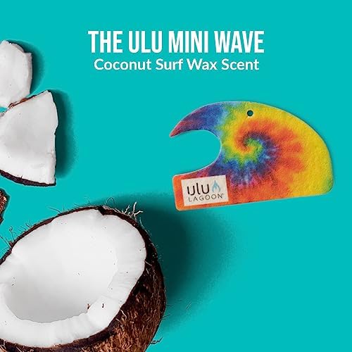 ulu Lagoon Hanging Car Air Freshener | Tropical Beach Coconut Surf Wax Scent Mini Wave | Long Lasting Car Freshener, Closet and Beyond | Made In USA | 3 Pack (Hippy) - Image 2