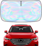 Windshield Sun Shade for Mazda CX-9 2016-2025 2026-4 Layers Sunshade Compatible with Mazda CX-9 Foldable Front Window Sunshade Sun Visor Protector Block UV Rays Keep Your Car Cooler Car Accessories by Unknown