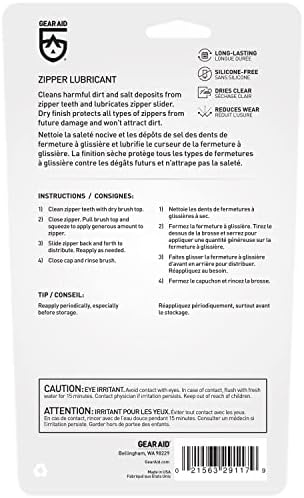 GEAR AID Zipper Cleaner and Lubricant for Wetsuits, Tents and Bags, 2 fl oz - Image 3