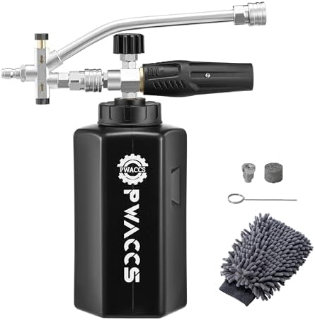 PWACCS Pressure Washer Foam Cannon Dual Connector, Adjustable Foam Blaster by PWACCS