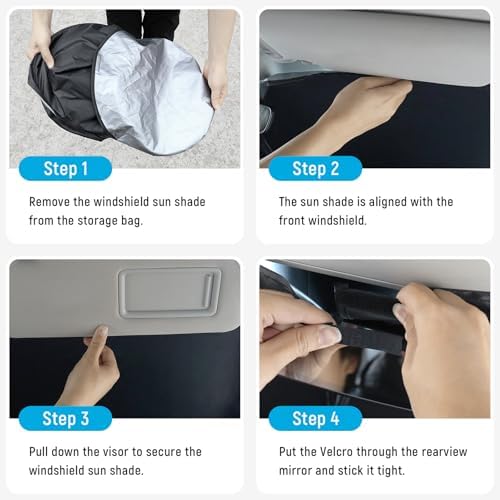 Windshield Sun Shade for Hyundai 2020-2025 2026 Palisade Accessories (OEM Size) Auto Interior Front Window Sun Visor Heat Protection - Image 3