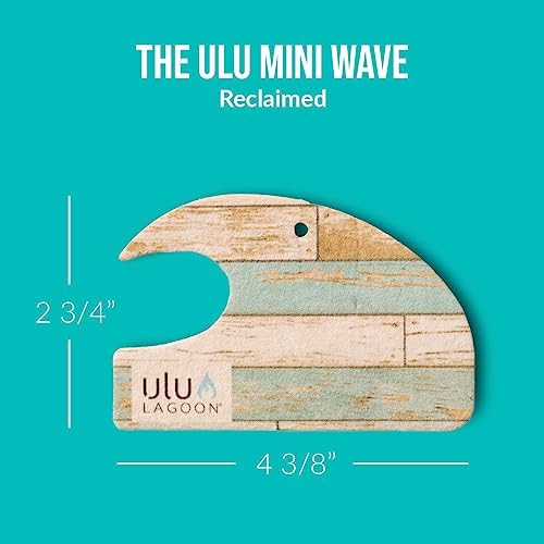 ulu Lagoon Hanging Car Air Freshener | Tropical Beach Coconut Surf Wax Scent Mini Wave | Long Lasting Car Freshener, Closet and Beyond | Made In USA | 3 Pack (Reclaimed) - Image 4