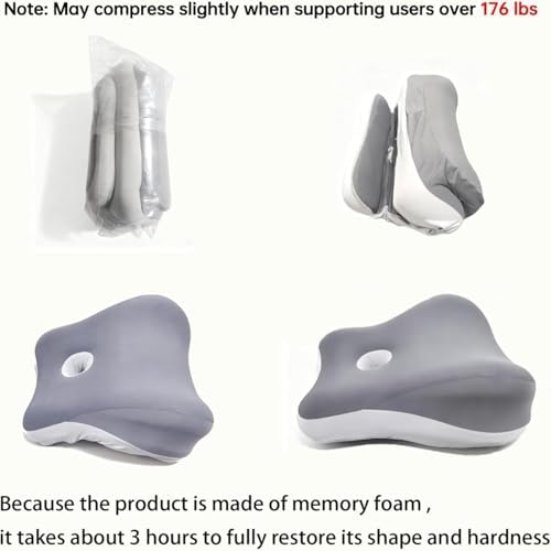 Couple Hip pad, Multifunctional Diagonal Pillow, Pregnant Women Furniture Pillow Support Pillowcase Read a Book on The Bed and sit at Home with a Memory Sponge. (Grey) - Image 6