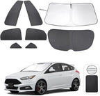TINGLU Window Shades for Ford Focus 2014-2018 Hatchback Accessories Car Side Full Windows Rear Triangular Windshield Sun Shade Sun UV Rays Privacy Protection 8PCS by TINGLU