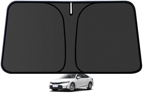 Civic Customized Windshield Sun Shade for 2022-2025 2026 Civic LX/EX/EX-L/Touring (Not for 2022 Sport) Sedan Front Window Sunshade Visor Protector Foldable Blocks UV Rays Keep Car Cooler Accessories by aatoppus