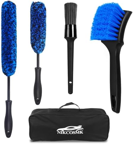 Wheel Brush, Wheel & Rim Cleaner Brush, Tire Brush, Wheel Cleaning Brush by NIKCOSMK