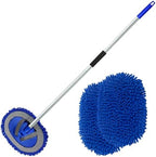 anngrowy 62" Microfiber Car Wash Brush with Long Handle Car Washing Mop Kit Mitt Sponge Car Cleaning Supplies Kit Duster RV Washing Car Brush Accessories, 1 Chenille Scratch-Free Replacement Head by anngrowy